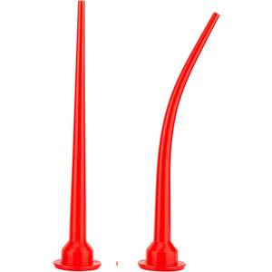 Caulking Nozzle for Sausage Caulking Gun, Long Sausage Nozzle, Reusable Caulk Nozzle Applicator (1 Straight +1 Curved)