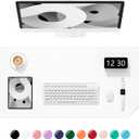 Niniubye Desk Pad, 23.6" x 13.8" PU Leather Non-Slip Desk Mat Large Mouse Pad for Desktop, Waterproof Laptop Computer Writing Mat for Office, Home, Work, Gaming, White