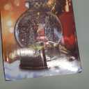 Christmas Snow Globes Christmas Decorations Indoor-Lighted Musical Snow Globes Lantern, Santa Decoration Indoor Home Dcor & Gift, 6H Timer, USB/Battery Operated (White)