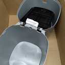 Litter Genie Standard Pail (Silver) | Cat Litter Box Waste Disposal System for Odor Control | Includes 1 Square Refill Bag