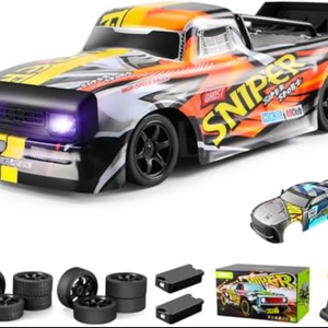 4DRC Rc Car, 2.4Ghz High Speed RC Drift Car, 4WD Drifting Racing Remote Control Monster Truck 30+ KM/H, All Terrain Off Road Truck for Adult & Kids Age 8-12 Gift (Set of 2)
