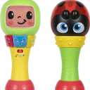 CoComelon Sing n Play Maracas, 3 Play Modes - Plays 6 Fan Favorite Song Clips, Learn Animal Sounds and Colors - Lights Up - Two Maracas - Musical Instruments for Kids, Toddlers, and Preschoolers