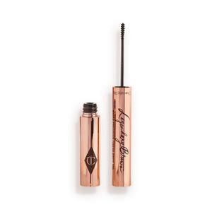 Charlotte Tilbury Legendary Brows Tinted Eyebrow Gel  MicroPrecision Brow Brush Adds Fullness, Texture & Feathered Definition  WaterResistant Formula  Dark Brown