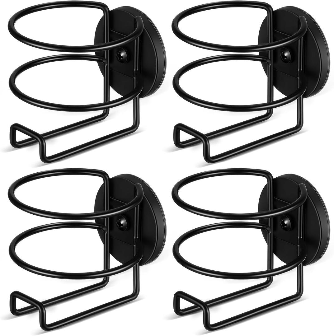 Treela 4 Pcs Magnetic Cup Holder Heavy Duty Portable Cup Holder Magnetic Drink Accessories for Treadmill Tractor Mower Truck Bus Refrigerator on Metal Surface