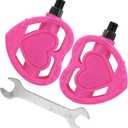 WEEROCK Kid Bike Pedal 1/2" Child Pink Pedals for 12 14 16 20 Inch One-Piece Crank Girls Bike Youth Bicycles, Pink