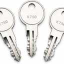 3-Pack K750K799 Replacement Toolbox Keys Compatible with for Weather Guard Truck Tool Box, Double Sided Cut Key(K751)