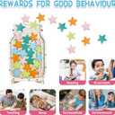 Reward Jar for Kids  Star Jar Reward System, Behavior Classroom Incentive Jar with Fun Star Chart, Reward Home Kids Incentive Good Home Training for Boys Girls