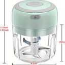 Electric Mini Vegetable Chopper, Food Chopper, Garlic Slicer Veggie, Salad, Lettuce, Onion, Chili Crusher, Tomato Dicer Chopper Cutter & Ginger Meat Mincer for Kitchen, Portable USB Chopper (250ML)