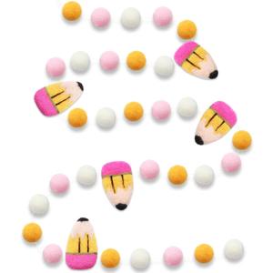 Hahafelt 8.2ft Back to School Felt Pencil Garland 3D Pencil First Day of School Banner Colorful Pompom Hanging Decorations for Back to Schools Classroom Decorations Party Supplies(Colorful)