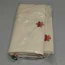 Wewoch Decorative Red Floral Print Lace Water Resistant Tablecloth Wrinkle Free and Stain Resistant Fabric Tablecloths for Round Table 60 Inch by 60 Inch