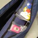 American Mahjong Tile Set,166 White Tiles Mahjong Set,4 Colors Mahjong Racks,Travel Mahjong Set with Blue Carrying Bag