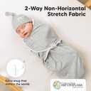 KeaBabies 3-Pack Organic Swaddles for Newborns Girls, Boys with Hats - Soft Cotton Baby Sleep Sacks 0-3 Months, Breathable Baby Hats and Swaddles 0-3 Months, Newborn Essentials Must Haves (Aspire)