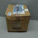 Restaurantware 4 x 4 x 3.8 Inch Burger Boxes 100 Clamshell Food Containers - Hinged Lid Disposable Blue And White Paper Take Out Boxes Ripple Wall Technology Serve Sliders or Finger Foods, 4"L×4"W×3.75H"