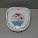 Fisher-Price Ready & Steady Potty Seat  Deluxe Soft Padded Potty Ring with Handles, Splash Guard, and Storage Hook for Toddlers Potty Training, White