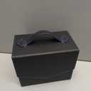 MTG Commander Deck Box-Patented Handle Design, Trading Card Storage Box Organizer Holds 236+ Double-sleeved Cards, Magnet Case with Dice Tray, 2 Card Holders, 6 Dividers for TCG, CCG, EDH -Black Blue