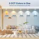 Amico 4 Pack 4 inch 5CCT LED Recessed Lighting, Dimmable, 8.5W=60W, 650LM, 2700K/3000K/4000K/5000K/6000K Selectable, Retrofit Can Lights with Baffle Trim, IC Rated - ETL & FCC, White