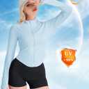 GYM RAINBOW Women's SPF Sun Protection Jacket Shirt BBL Jacket Upf 50 Long Sleeve Jacket Running Jacket Outdoor Hiking(Blue Bell,Small)