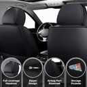 Car Seat Covers 8 Seats for Honda Pilot 2003-2026, Waterproof Durable Leather Vehicle Cushion Covers, Breathable Full Coverage Seat Protector(Standard,Black Blue)