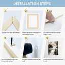 Falling in Art DIY Canvas Stretcher Bars, 18x24 Canvas Framing Kit, Wood Stretcher Frames for Oil Paintings, Paint by Numbers, and Posters