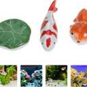 Sewroro 3Pcs Ceramic Ball Fish Tank Float Artificial Aquarium Fishes Aquarium Decor Floating Ornament Ocean Sea Animals for Aquarium Fish Figurines Decors 10x4cm