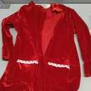 MYGBCPJS Boys Girls Velvet Christmas Hooded Bathrobe Matching Sash Little Kids Ruffle Long Sleeve Xmas Pajamas Pjs Sleepwear (2-3T, Color # 01)