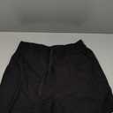 Mens 100% Linen Casual Shorts with Elastic Waistband Summer Drawstring Pockets Relaxed Fit Lounge Shorts, Size:Small, Black