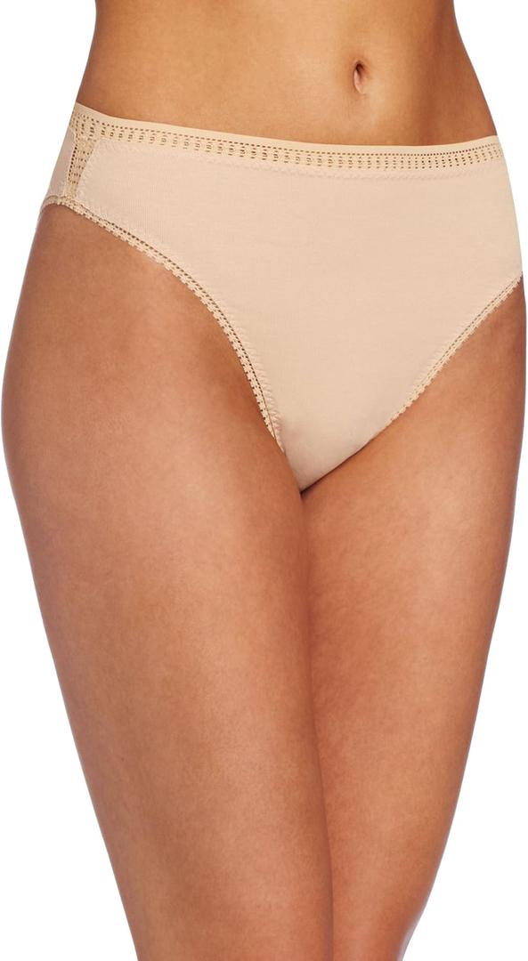 On Gossamer Women's Cabana Hi Cut Underwear (Medium, Champagne)