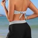 Bikini with Shorts for Women - Halter Two Piece Swimsuits High Waisted Bathing Suits with Pocket 2026 Boyshorts Swimwear (Black, L)