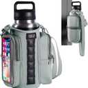 Magnetic Gym Bags for Men & Women with Adjustable Strap,Magnetic Bag Water Bottle Holder for Travel, Work,Sports,Water Bottle Sling Bag with Pocket (Gray)