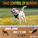 MuShang Dog Bark Deterrent Device, 3X Ultrasonic Anti Barking, 6 Training Modes 23 FT Range Barks No More Indoors Outdoors Behavior Correct Safe & Humane Rechargeable Compact Bark Control for Dogs