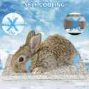 Chinchilla Cooling Stone Durable Cool Down Easy Clean in Hot Summer for Rabbit Hamster Guinea Pig Chinchilla Kitten Small Animals Spots of Gold-Grey