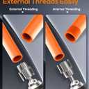 2 x PVC Pipe Threader Threading Tool - Integrated Internal & External Pipe Threading Tool Dual-Function Pipe Threading Cutting Tool for 1/2" & 3/4" PVC/Plastic Pipes for Repair and Irrigation