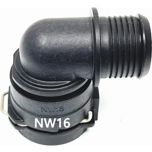 2 x NW16 Coolant Hose Connector,Engine Radiator & Heater Pipe Fitting,90° Elbow, 0.87 Inch to 0.96 Inch