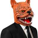 Scary Dog Mask for Adults  Realistic Latex Animal Full Head Mask for Halloween Cosplay Party Costume Props