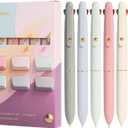 Ddaowanx Multicolor Pens, 4-in-1 Colored Ballpoint Pen 0.5mm Fine Point Smooth Writing,Nurse Accessories for Work,Gifts for Teen Girls,6-Count (6 Pcs Morandi)