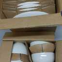 Dafuceramic Plates and Bowls Sets, 12 Pieces Modern Stoneware Dinnerware Set for 4 Kitchen Dinner Set Ceramic Dishware Dishes Set Microwave and Dishwasher Safe (White)