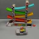 TOP BRIGHT Car Ramp Toy for 2 3 Year Old Boy Gifts, Toddler Race Track Toy for 18 Month Old with 4 Wooden Cars and 3 Car Garage