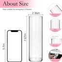 16 Pack Glass Cylinder Vase, 7.67" H2.36" W Clear Vases for Centerpieces, Flower Vases for Bouquet,Hurricane Vase Ideal for Wedding Table Centerpieces, Floating Candles & Bouquet Arrangements