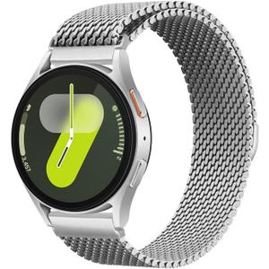 Milanese Metal Bands for Samsung Galaxy Watch 7 6 5 4 Band 40mm 44mm/Watch 6 4 Classic Bands 46mm 42mm 47mm 43mm/5 Pro/3 41mm/FE/Active 2 Men/Women,20mm Stainless Steel Mesh Loop Magnetic Strap Correa