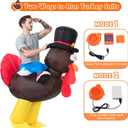 YEAHBEER Inflatable Turkey Costume Adult, Blow up Costumes for Adults,Thanksgiving Costumes for Party Funny Turkey Suits (Red)