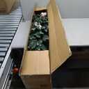 C6 Ft Unlit Pencil Christmas Tree, Slim Artificial Holiday Tree w/ 267 Snowy PVC Branch Tips, 31 Pine Cones, Realistic Hinged Xmas Tree for Home, Office, Party, Holiday