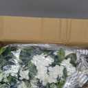 Floral Teardrop Swags All Season Lighted Teardrop Wreath with Timer(Steady and Flashing Modes) Artificial Blueberry White Hydrangea Eucalyptus Leaves and Bow Floral Arrangement for Door Wall Mantel