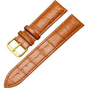 Genuine Leather Watch Bands for Men Women Quick Release Soft Calfskin Italian Leather Alligator Embossed Strap Business Casual Universal Replacement Band 12mm to 24mm