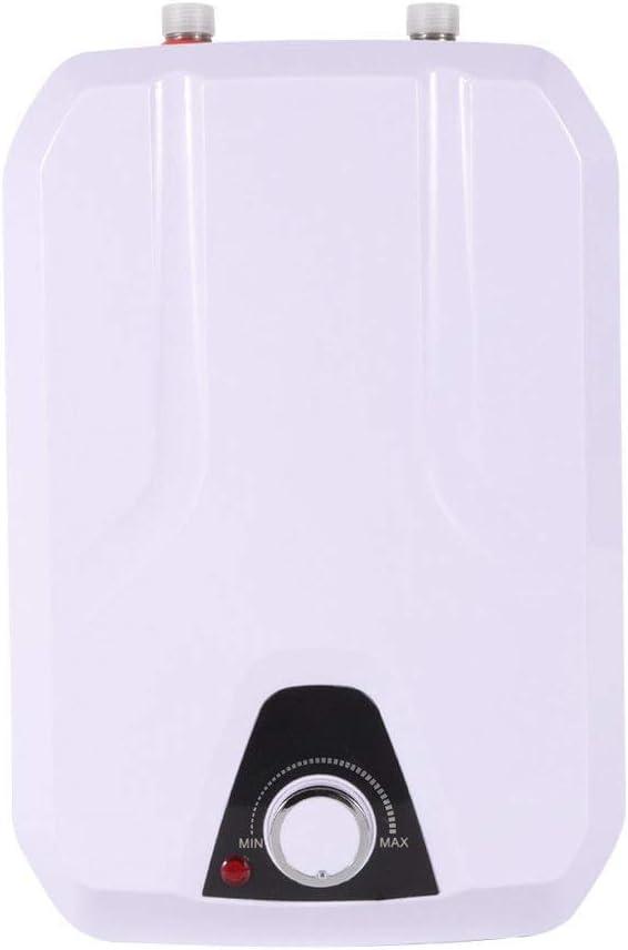 Portable Instant Hot Water Heater 110V 1500W Electric Tankless Water Heater on Demand Shower Instant Kitchen Bathroom Electric Mini-Tank Hot Water Heater(White)