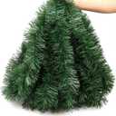 50 Feet Christmas Garland Christmas Decor, Artificial Greenery Pine Garlands Xmas Decorations for Mantle Stairs Fireplace Home Holiday Party Soft Green Garland Christmas Decoration Indoor Outdoor