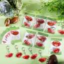 2 x 24 Sets Sport Valentines Gifts Bulk Basketball Soccer Baseball Volleyball Football Valentines Exchange Cards and Keychains (Football)