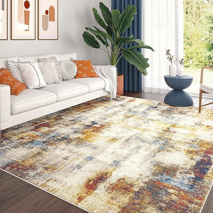 Tayse Large Area Rug - Modern Rugs for Living Room, Dining Room Rug, Bedroom Indoor Entry, Entryway Carpet Alfombras para Salas Modernas Grandes, Multicolor Tayse Large Area Rug - Modern Rugs for Living Room, Dining Room Rug, Bedroom Indoor Entry, Entryway Carpet Alfombras para Salas Modernas Grandes, Multicolor