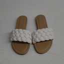 ATHMILE Braided Womens Sandals Round Open Toe Fashion Slide Sandals Women Dressy Summer Flat Beach, Size 8