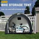 Happy Travel Bike Storage Shed Tent,Outdoor Portable Bicycle Storage Sheds with 210D Oxford Fabric PU4000 Waterproof for 2-3 Bikes,Bike Covers Shelter for Motorcycle,Garden Tools,Toys,Lawn Mower, Arch -XL for 2-3Bikes-Black