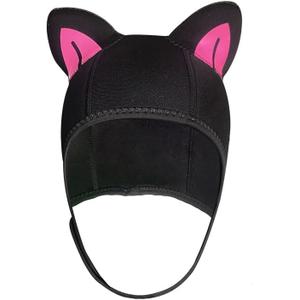 Neoprene Cat Ear Diving Hood 2.5mm Wetsuit Cap for Women Kids Water Sports Kayaking Snorkeling Sailing Canoeing Surfing